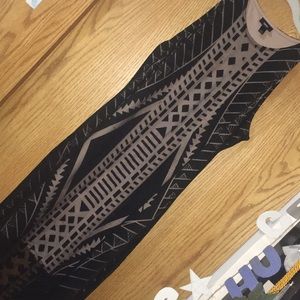 Black sheer maxi dress